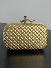 BV original lambskin knot pouch 826183 gold