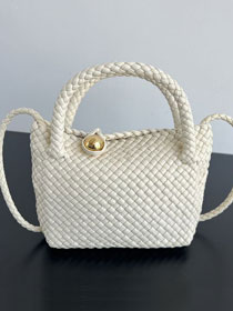 BV original calfskin small tosca shoulder bag 776755 ivory 