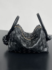 BV original lambskin loop top handle bag 796615 black