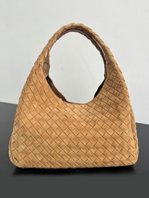 BV original suede medium campana bag 844249 amber