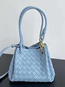 BV original lambskin small campana bag 796569 light blue