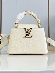 Louis vuitton original calfskin capucines mini M14396 beige