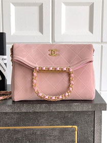 CC original suede calfskin small handbag AS5895 pink