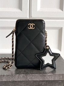 CC original lambskin phone holder AP5216 black