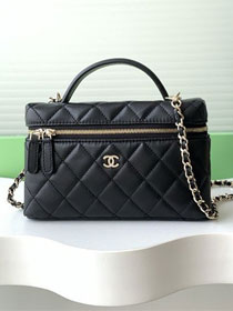 CC original lambskin vanity with chain AP4385 black