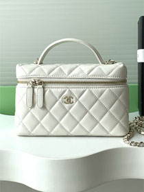 CC original lambskin vanity with chain AP4385 white