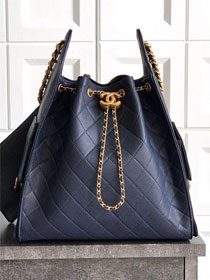 CC original grained calfskin 25 medium handbag AS5311 dark blue