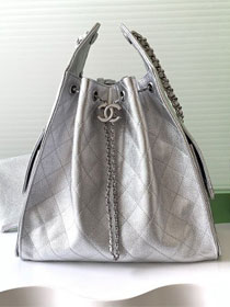 CC original grained calfskin 25 medium handbag AS5311 silver