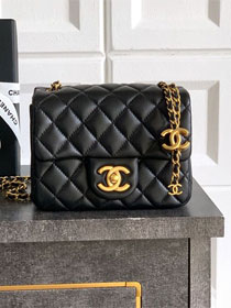 CC original lambskin mini flap bag AS5758 black