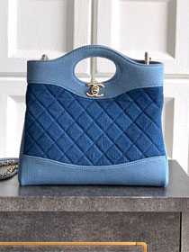 CC original denim 31 mini shopping bag AS4133 blue&light blue