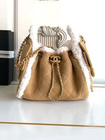CC original lambskin 25 mini handbag AS5631 apricot