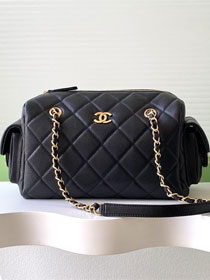 CC original grained calfskin medium bowling bag AS5792 black