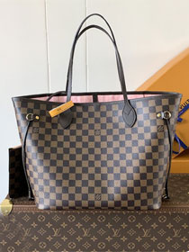 New Louis vuitton original damier ebene neverfull mm N40599 pink