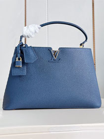 Louis vuitton original calfskin capucines visionnaire GM handbag M26259 blue