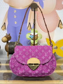 Louis vuitton original denim sunset bag M28291 pink
