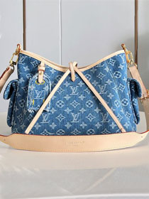 Louis vuitton original denim carryAll cargo PM M28287 blue