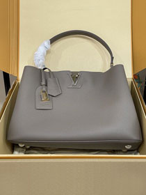 Louis vuitton original calfskin capucines visionnaire GM handbag M26259 grey
