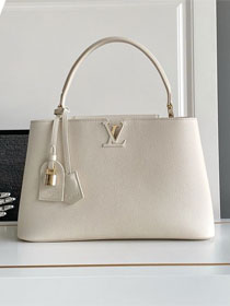 Louis vuitton original calfskin capucines visionnaire GM handbag M26259 off-white