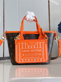 Louis vuitton original calfskin&canvas neverfull Inside out BB M29228 orange