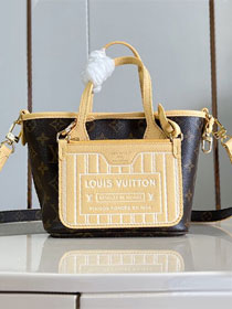 Louis vuitton original calfskin&canvas neverfull Inside out BB M29228 yellow