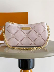 Louis vuitton original calfskin liv pochette M29495 light pink