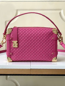 Louis vuitton original calfskin side trunk MM M29431 rose red