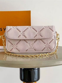 Louis vuitton original calfskin wallet on chain Ivy M29502 light pink