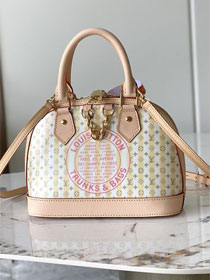 Louis vuitton original coated canvas alma BB M28672 yellow