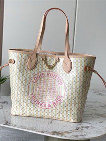 Louis vuitton original coated carryall neverfull mm M28457 yellow