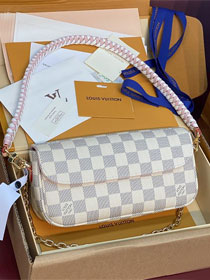 Louis vuitton original damier azur wallet on chain Ivy N40916