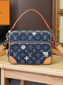 Louis vuitton original denim nil city bag M27553 blue