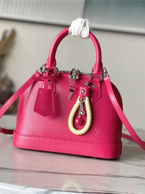 Louis vuitton original epi leather alma BB M28902 rose red