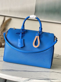 Louis vuitton original epi leather speedy soft 30 M29096 blue