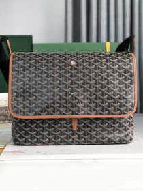 Goyard original canvas capetien MM messenger bag GY0133 black&brown