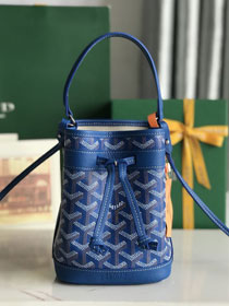 Goyard original canvas petit flot mini bucket bag GY0134 blue