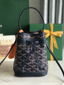 Goyard original canvas petit flot mini bucket bag GY0134 dark blue
