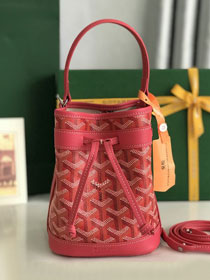 Goyard original canvas petit flot mini bucket bag GY0134  fuchsia