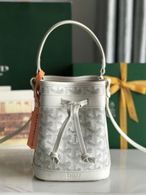 Goyard original canvas petit flot mini bucket bag GY0134 white