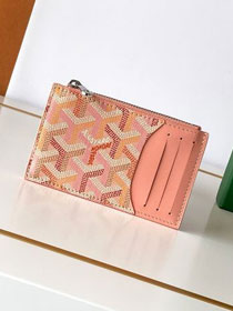 Goyard original canvas bourbon zipped card holder GY0137
