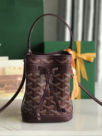 Goyard original canvas petit flot mini bucket bag GY0134 burgundy