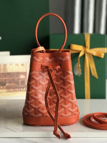 Goyard original canvas petit flot mini bucket bag GY0134 orange