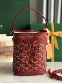 Goyard original canvas petit flot mini bucket bag GY0134 red