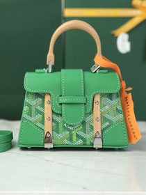 Goyard original canvas saigon structure nano bag GY0074 meadow green