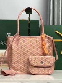 Goyard original calfskin&canvas reversible anjou mini bag GY0086 powder pink