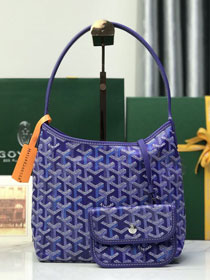 Goyard original canvas hobo boheme mini bag GY0143 blueberry purple