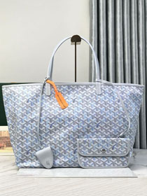 Goyard original canvas saint louis GM bag GY0083 polar blue