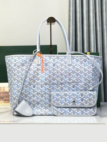 Goyard original canvas saint louis PM bag GY0082 polar blue