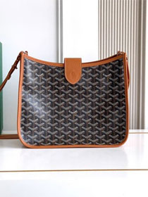 Goyard original canvas musette pm bag GY0145 black&brown