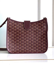 Goyard original canvas musette pm bag GY0145 burgundy