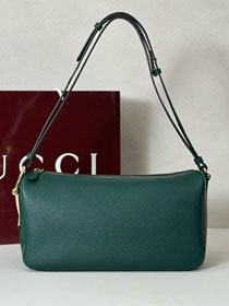 GG original calfskin half horsebit medium bag 860787 green
